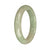 57.4mm Light Green and White with Apple Green  Jade Bangle Bracelet
