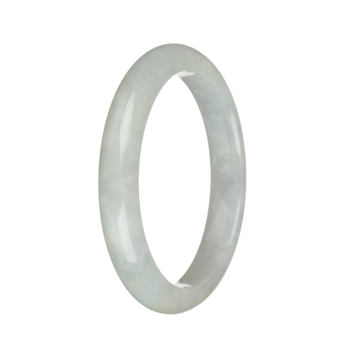 58.1mm Greyish White Jade Bangle Bracelet