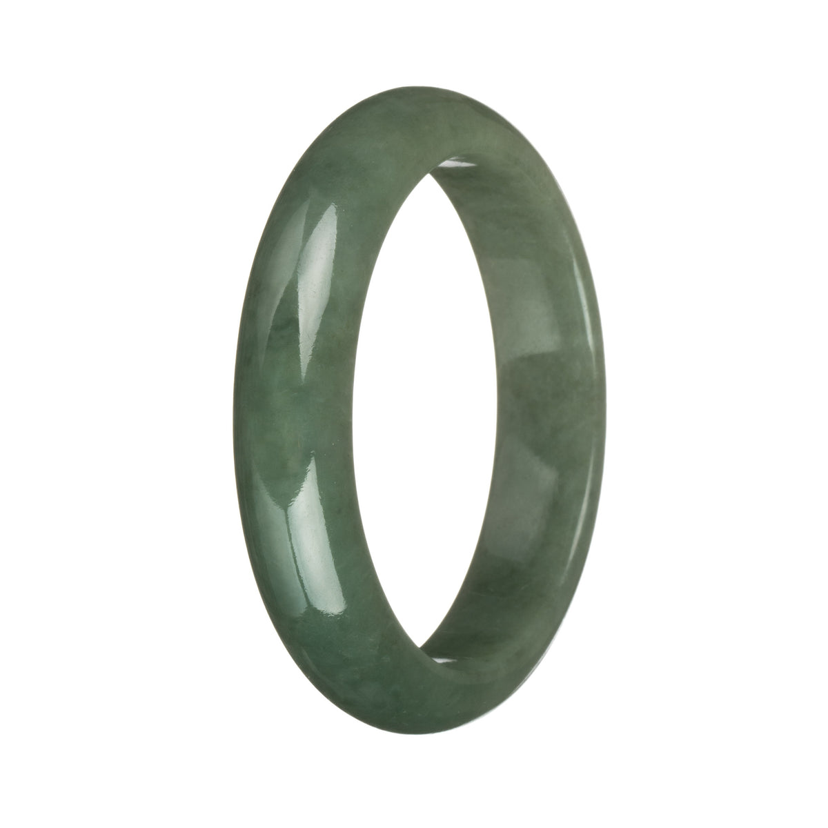 58.4mm Green Jade Bangle Bracelet