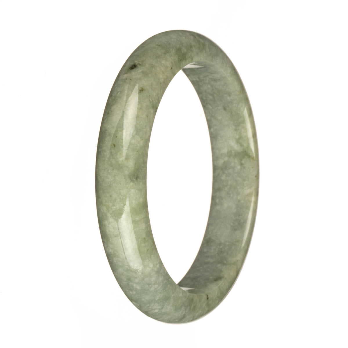 62.2mm Greyish Green Jade Bangle Bracelet