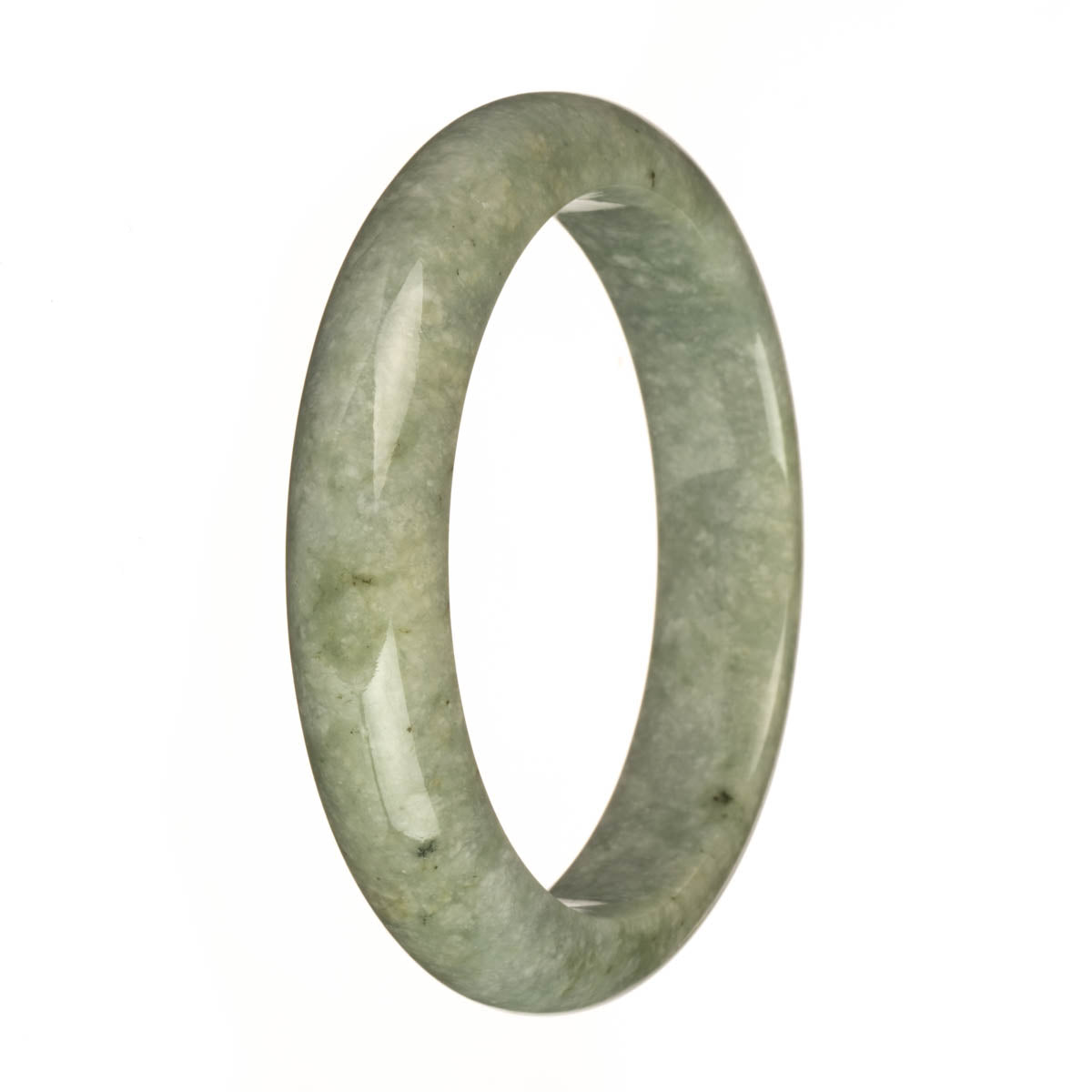 62.2mm Greyish Green Jade Bangle Bracelet