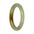 55mm Olive Green and Pale Green with Brown Patch Jade Bangle Bracelet