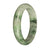 62.6mm Greyish White with Apple Green and Dark Green Patterns Jade Bangle Bracelet