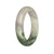 53mm White and Pale Lavender with Green Patterns Jade Bangle Bracelet