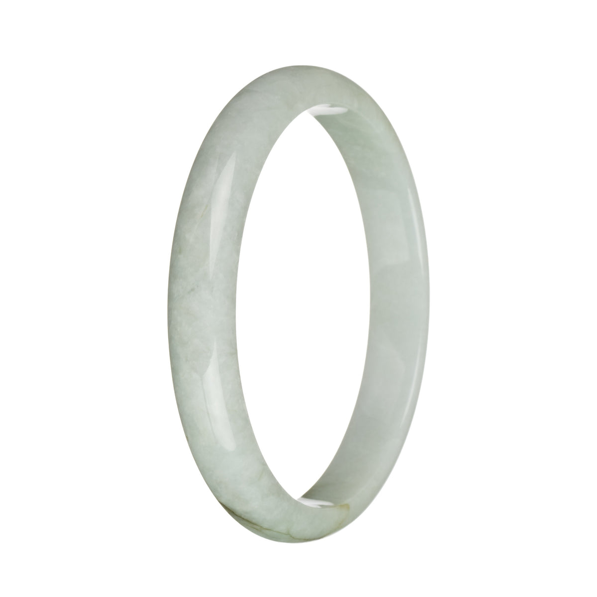 78.2mm Light Grey with Brown Patch Jade Bangle Bracelet