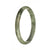 77.9mm Light Grey with Olive Green Patterns Jade Bangle Bracelet