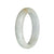 56mm Pale Grey with Brown Spots Jade Bangle Bracelet