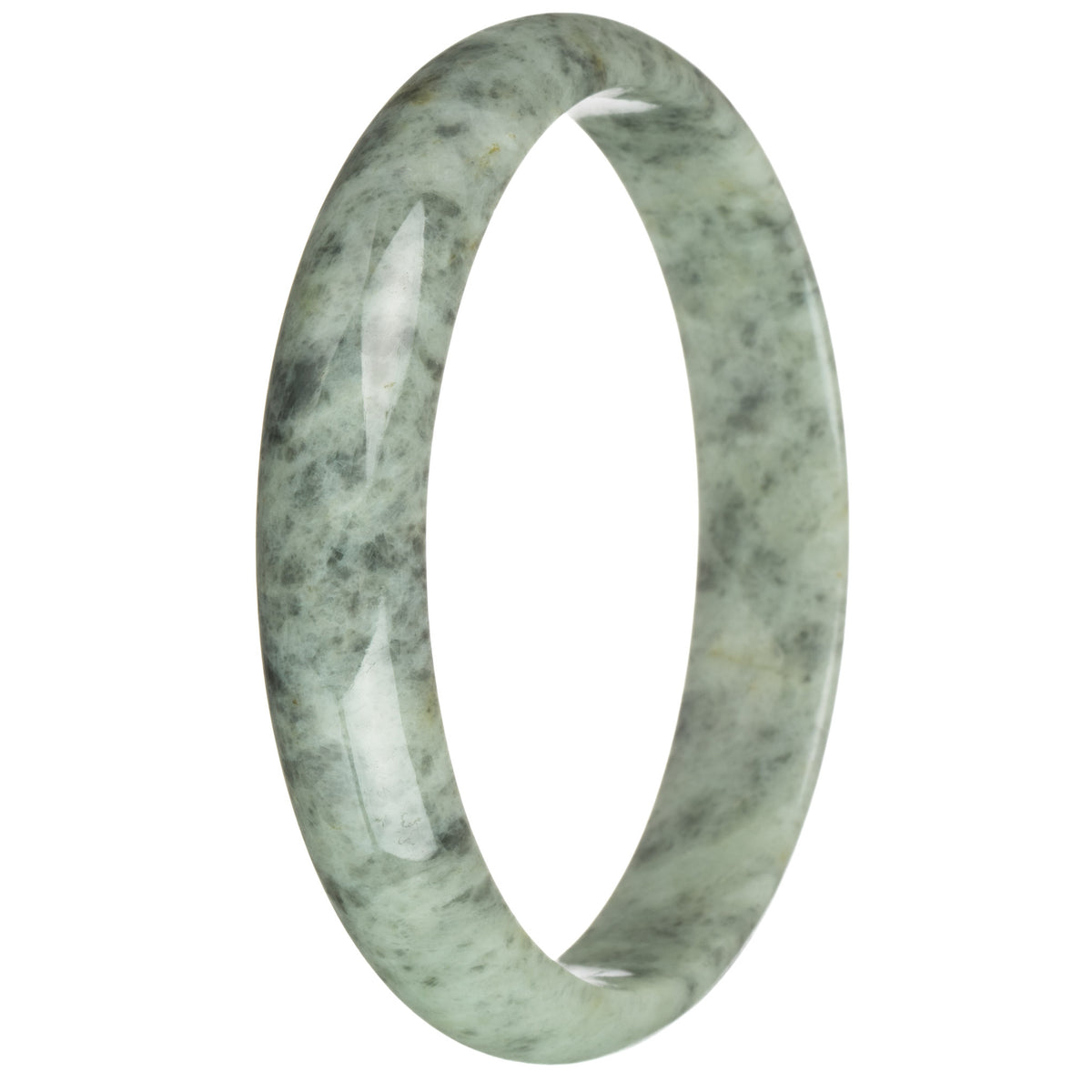 79.8mm Grey Patterns Jade Bangle Bracelet