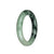 Genuine Grade A Dark Green with Apple Green Patterns and Light Grey Jadeite Jade Bracelet - 54mm Round