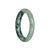 Real Grade A Light Green with Dark Green Patterns and Apple Green Patterns Burmese Jade Bangle - 55mm Round