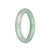 Authentic Natural Light Green and Light Grey with Apple Green Stripes Burma Jade Bangle - 57mm Round