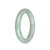 Authentic Natural Light Green and Light Grey with Apple Green Stripes Burma Jade Bangle - 57mm Round