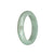 Certified Grade A Pale Green Burma Jade Bangle - 57mm Half Moon