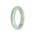 Genuine Grade A Light Grey and Light Green with Grey and Light Brown Spots Jadeite Jade Bracelet - 63mm Half Moon