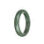 Genuine Grade A Green Jadeite Bangle - 56mm Half Moon