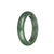 Real Natural Green Traditional Jade Bangle - 59mm Half Moon