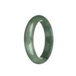 Real Natural Green Traditional Jade Bangle - 59mm Half Moon