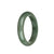 Authentic Type A Olive Green with Light Olive Green Jadeite Jade Bangle Bracelet - 58mm Half Moon