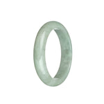 Certified Grade A Pale Green Burma Jade Bangle - 57mm Half Moon