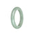 Authentic Natural Pale Green Jadeite Bangle Bracelet - 58mm Half Moon