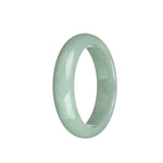 Genuine Untreated Pale Green Burma Jade Bracelet - 58mm Half Moon