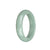 Genuine Untreated Pale Green Burma Jade Bracelet - 58mm Half Moon