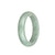 Authentic Type A Pale Green Burmese Jade Bracelet - 57mm Half Moon