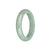 Genuine Grade A Pale Green Burma Jade Bracelet - 58mm Half Moon