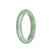 Genuine Grade A Light Green Traditional Jade Bangle - 63mm Half Moon