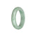 Certified Grade A Light Green Traditional Jade Bangle - 57mm Half Moon