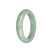 Genuine Untreated Light Green Burma Jade Bangle - 61mm Half Moon