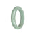 Genuine Untreated Light Green Burma Jade Bangle - 61mm Half Moon