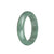Real Grade A Green Burma Jade Bracelet - 58mm Half Moon