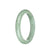 Genuine Natural Light Green Traditional Jade Bangle Bracelet - 63mm Semi Round