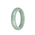 Genuine Untreated Light Green Burmese Jade Bracelet - 57mm Half Moon