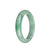 Genuine Grade A Light Green with Emerald Green Jade Bangle - 59mm Half Moon