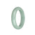 Genuine Grade A Light Green Burma Jade Bracelet - 58mm Half Moon