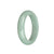 Authentic Grade A Light Green Burma Jade Bracelet - 58mm Half Moon