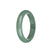 Genuine Grade A Green Burma Jade Bracelet - 61mm Half Moon