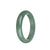 Genuine Grade A Green Burma Jade Bracelet - 61mm Half Moon