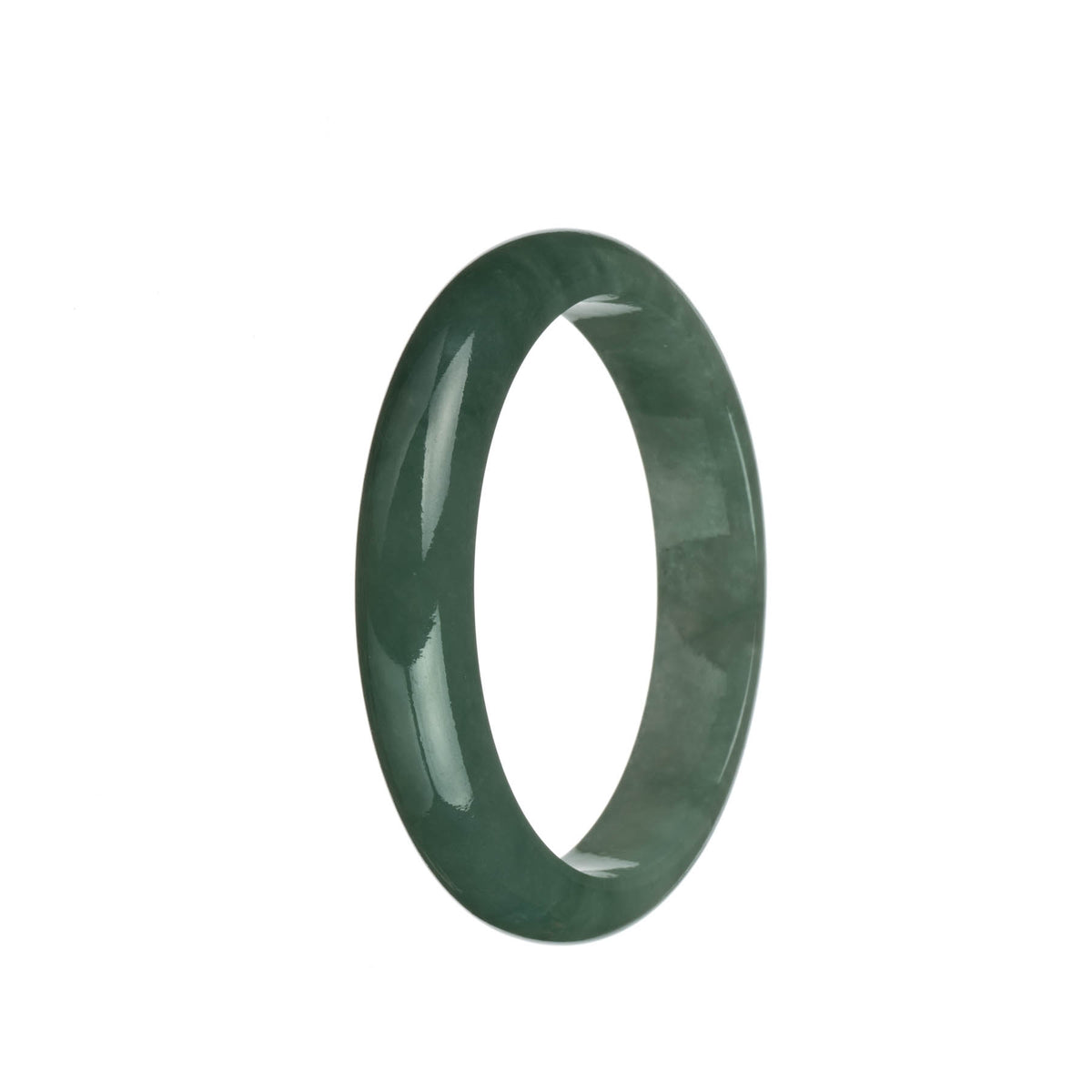 Certified Grade A Green Jadeite Bracelet - 61mm Half Moon