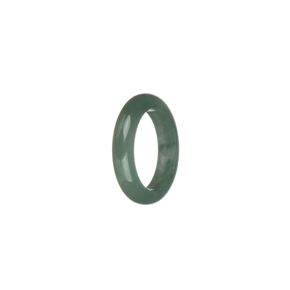 Certified Green Burmese Jade Ring- US 8