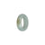 Authentic Greyish White with Light Brown Patch Burma Jade Ring  - US 8.25