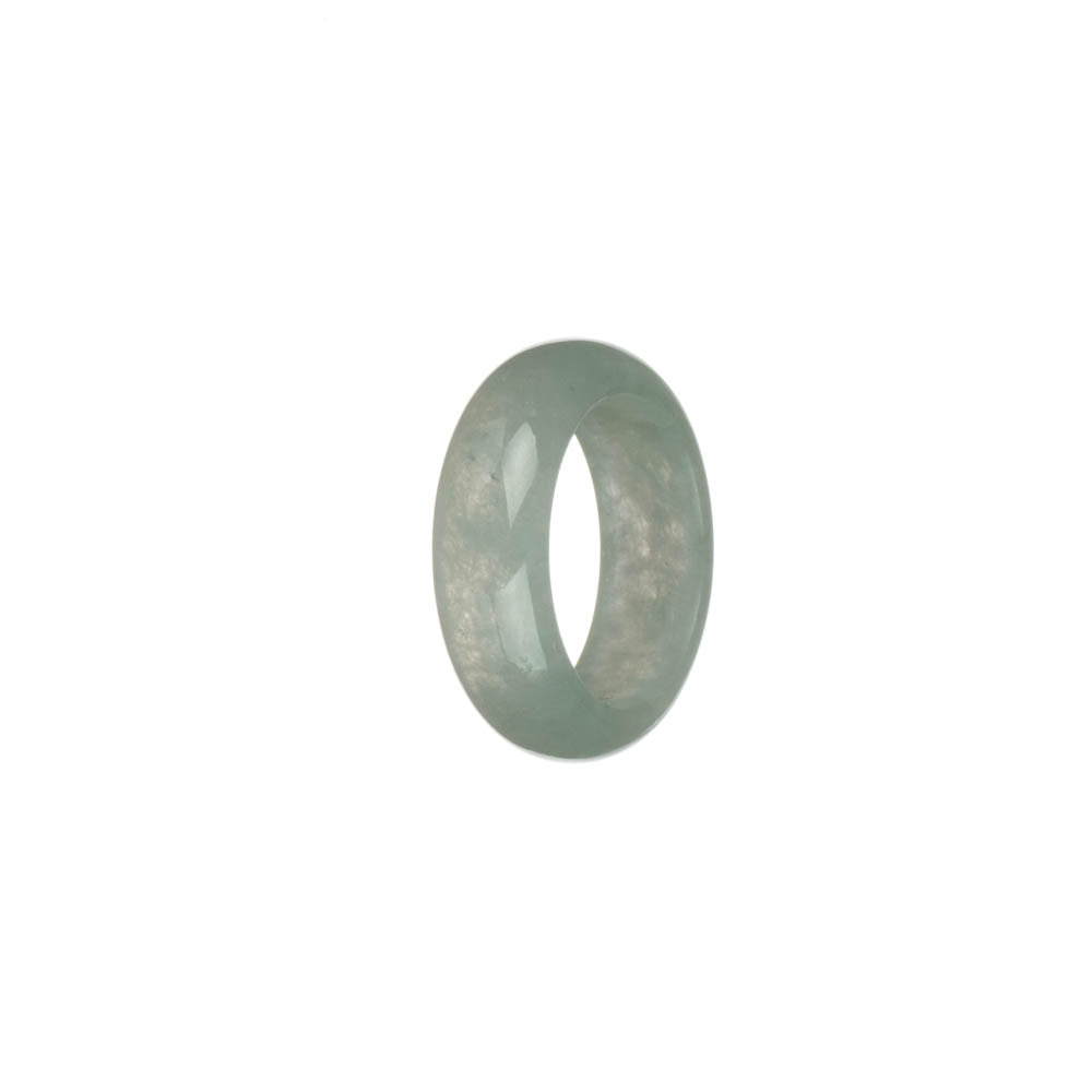 Certified Pale Green Burma Jade Ring - US 8