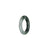 Certified White and Dark Green Burma Jade Ring  - US 7.25