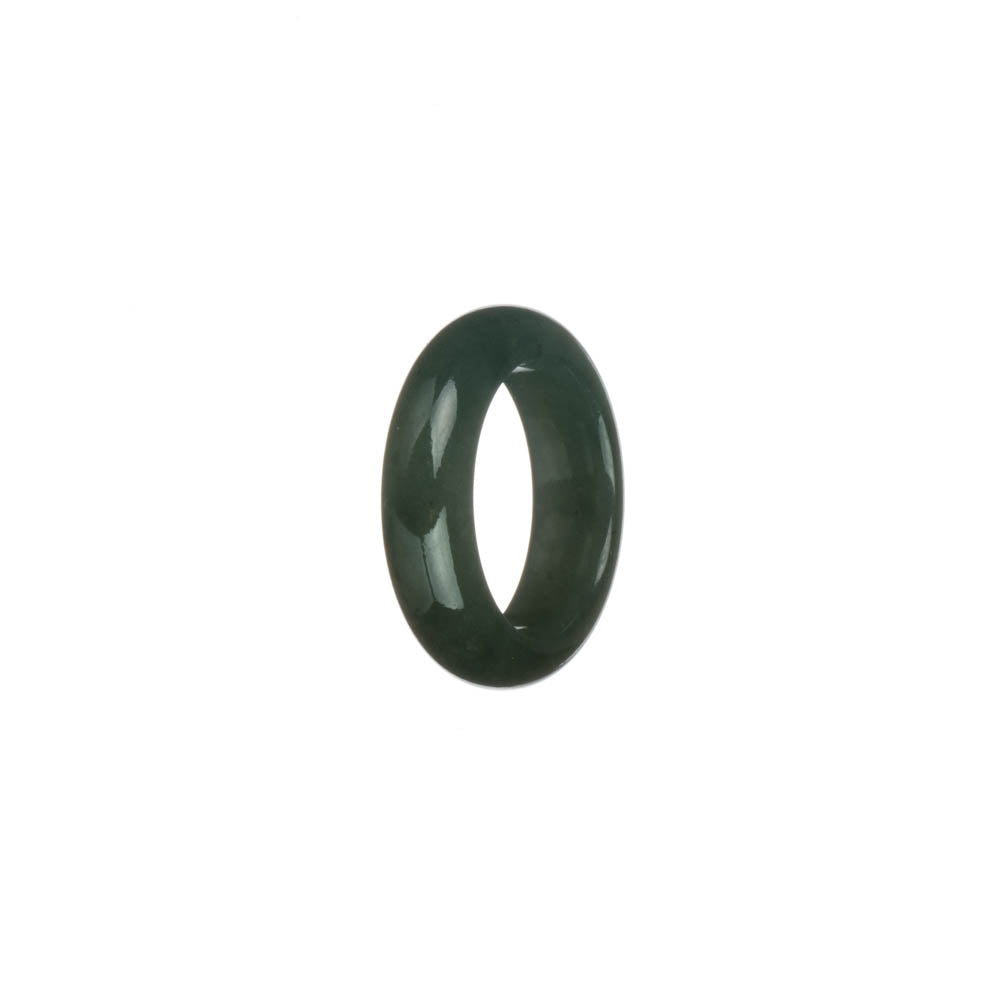 Genuine Dark Green Jadeite Jade Ring - US 7.25