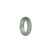 Certified White and Pale Green Burma Jade Ring  - US 7.5