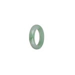Certified White and Green Burma Jade Ring - US 4.5