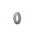 Genuine White and Light Green Burmese Jade Ring  - US 5.5
