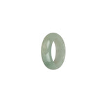 Genuine Light Green and White Jade Ring - US 5.75